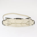 Salvatore Ferragamo Gancini Shoulder Bag Leather Silver White Auth 151258-5