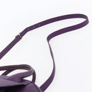 Salvatore Ferragamo Gancini Hand Bag Leather 2way Purple Gold Auth 151259-15