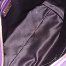 Salvatore Ferragamo Gancini Hand Bag Leather 2way Purple Gold Auth 151259-11