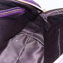 Salvatore Ferragamo Gancini Hand Bag Leather 2way Purple Gold Auth 151259-22