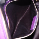 Salvatore Ferragamo Gancini Hand Bag Leather 2way Purple Gold Auth 151259-24