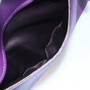 Salvatore Ferragamo Gancini Hand Bag Leather 2way Purple Gold Auth 151259-25