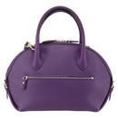 Salvatore Ferragamo Gancini Hand Bag Leather 2way Purple Gold Auth 151259-2