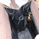 Salvatore Ferragamo Gancini Hand Bag Leather 2way Gray Gold Auth 151260-21