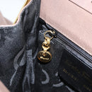 Salvatore Ferragamo Gancini Hand Bag Leather 2way Gray Gold Auth 151260-22