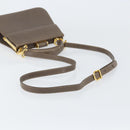 Salvatore Ferragamo Gancini Hand Bag Leather 2way Gray Gold Auth 151260-8