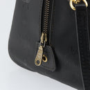 MCM Vicetos Logogram Hand Bag PVC 2way Black Gold Auth 151262-18