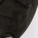 PRADA Backpack Nylon Khaki Silver Auth 151263-17