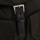 PRADA Backpack Nylon Khaki Silver Auth 151263-22