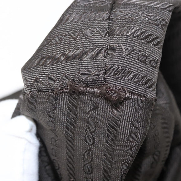 PRADA Backpack Nylon Khaki Silver Auth 151263