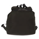 PRADA Backpack Nylon Khaki Silver Auth 151263-2