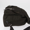 PRADA Backpack Nylon Khaki Silver Auth 151263-3