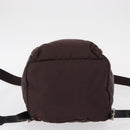 PRADA Backpack Nylon Brown Silver Auth 151264-5