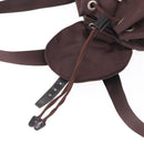 PRADA Backpack Nylon Brown Silver Auth 151264-10