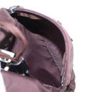 PRADA Backpack Nylon Brown Silver Auth 151264-25