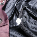 PRADA Backpack Nylon Brown Silver Auth 151264-12