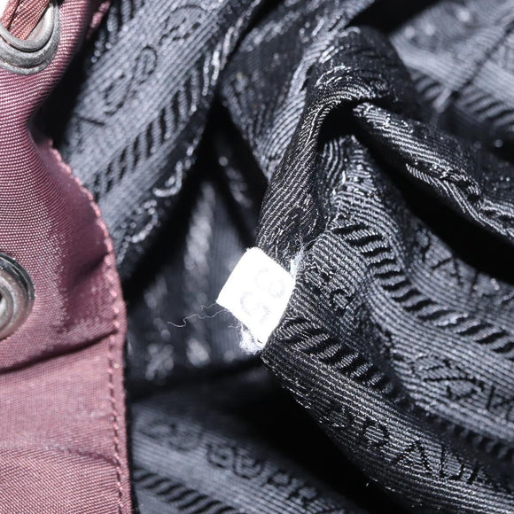 PRADA Backpack Nylon Brown Silver Auth 151264