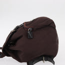 PRADA Backpack Nylon Brown Silver Auth 151264-4