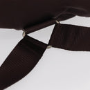 PRADA Backpack Nylon Brown Silver Auth 151264-7