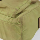 PRADA Shoulder Bag Nylon Beige Silver Auth 151265-8