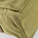 PRADA Shoulder Bag Nylon Beige Silver Auth 151265-15