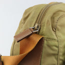 PRADA Shoulder Bag Nylon Beige Silver Auth 151265-19