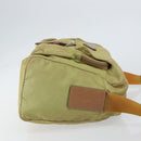 PRADA Shoulder Bag Nylon Beige Silver Auth 151265-3