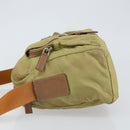 PRADA Shoulder Bag Nylon Beige Silver Auth 151265-4