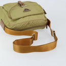 PRADA Shoulder Bag Nylon Beige Silver Auth 151265-7