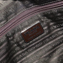 PRADA Hand Bag Nylon Khaki Silver Auth 151267-17