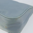 PRADA Accessory Pouch Nylon Light Blue Silver Auth 151268-9