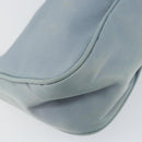 PRADA Accessory Pouch Nylon Light Blue Silver Auth 151268-14