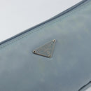 PRADA Accessory Pouch Nylon Light Blue Silver Auth 151268-17