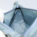 PRADA Accessory Pouch Nylon Light Blue Silver Auth 151268-19