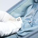 PRADA Accessory Pouch Nylon Light Blue Silver Auth 151268-12