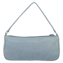 PRADA Accessory Pouch Nylon Light Blue Silver Auth 151268-2