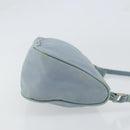 PRADA Accessory Pouch Nylon Light Blue Silver Auth 151268-3