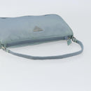 PRADA Accessory Pouch Nylon Light Blue Silver Auth 151268-7
