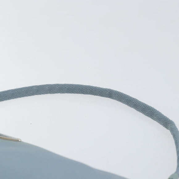 PRADA Accessory Pouch Nylon Light Blue Silver Auth 151268