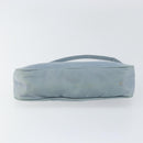 PRADA Accessory Pouch Nylon Light Blue Silver Auth 151268-5