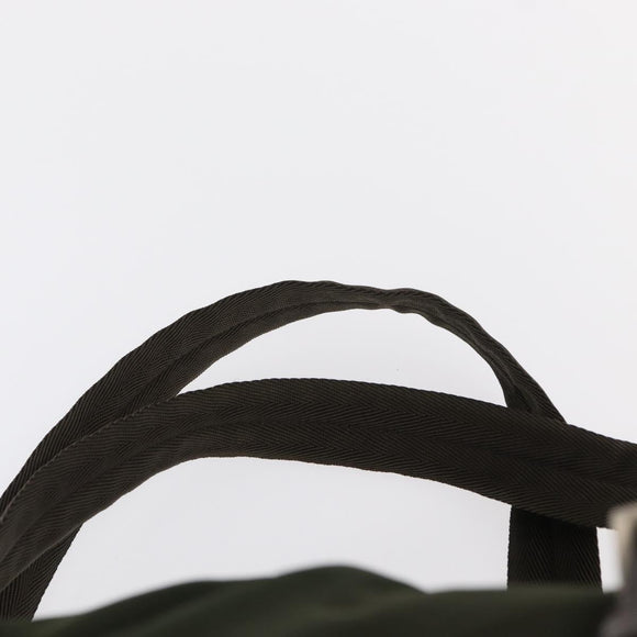 PRADA Backpack Nylon Khaki Silver Auth 151269