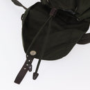 PRADA Backpack Nylon Khaki Silver Auth 151269-24