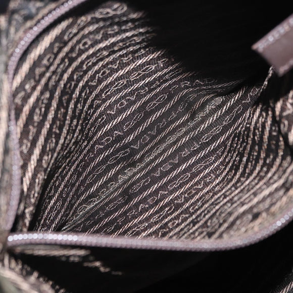 PRADA Backpack Nylon Khaki Silver Auth 151269