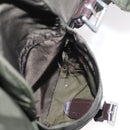 PRADA Backpack Nylon Khaki Silver Auth 151269-30