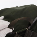 PRADA Backpack Nylon Khaki Silver Auth 151269-14