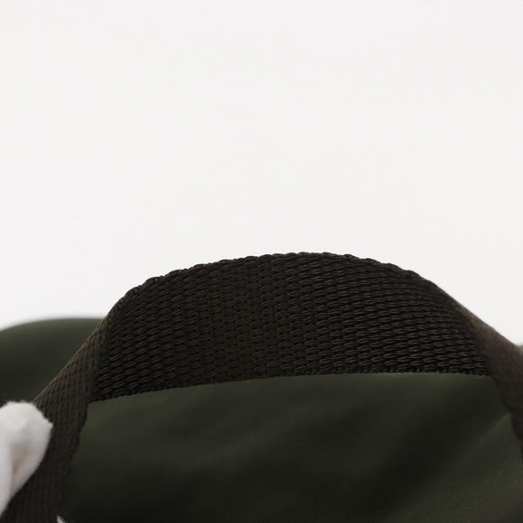 PRADA Backpack Nylon Khaki Silver Auth 151269