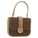 GUCCI GG Canvas Hand Bag Brown gold Auth 151270-1