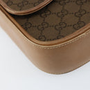 GUCCI GG Canvas Hand Bag Brown gold Auth 151270-14