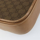 GUCCI GG Canvas Hand Bag Brown gold Auth 151270-16