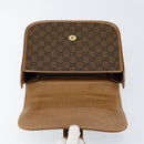 GUCCI GG Canvas Hand Bag Brown gold Auth 151270-10